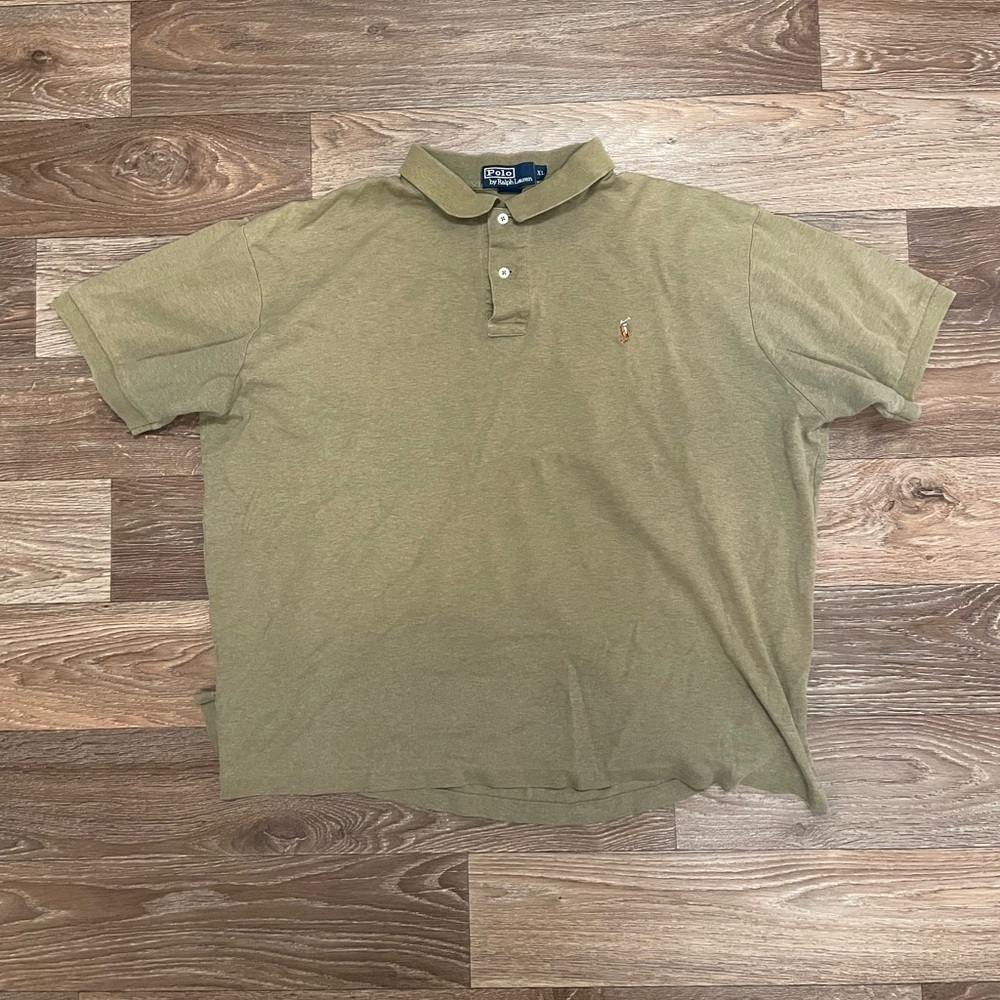 Men's Khaki Ralph Lauren Polo Shirt XL